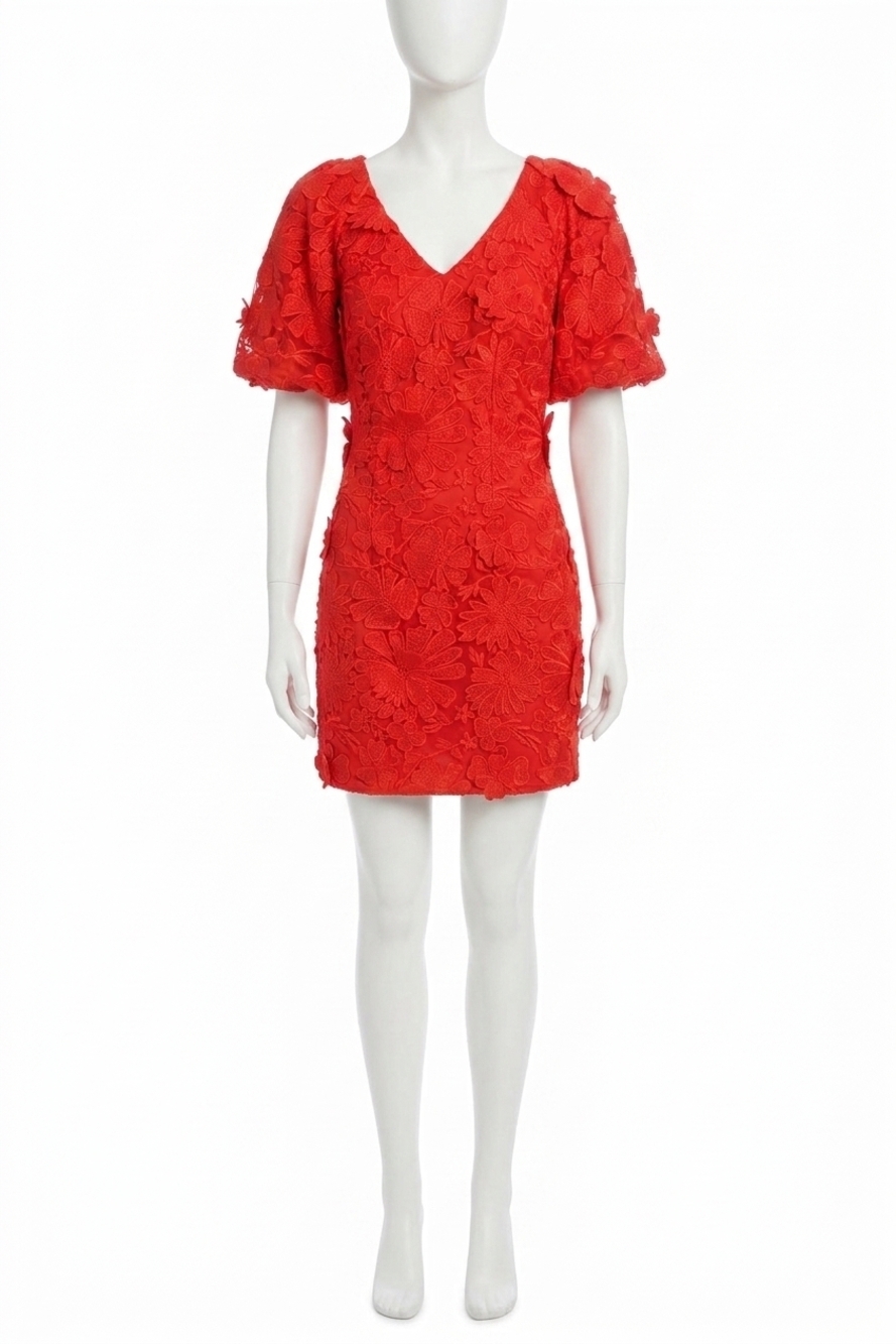 NEW ADELYN RAE hustina lace mini dress in floral